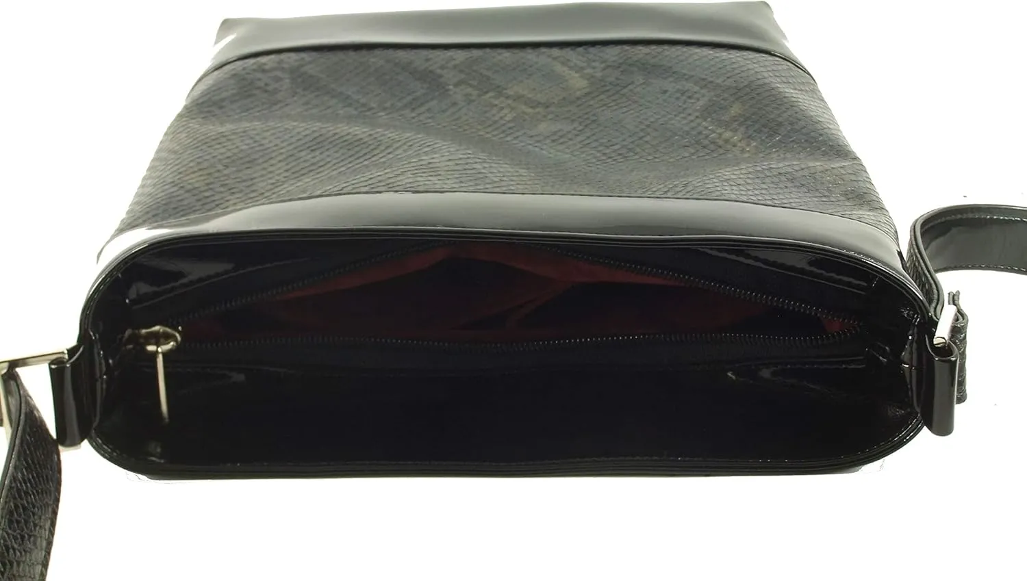 LONI Womens Cross-body Shoulder Bag Faux Snakeskin
