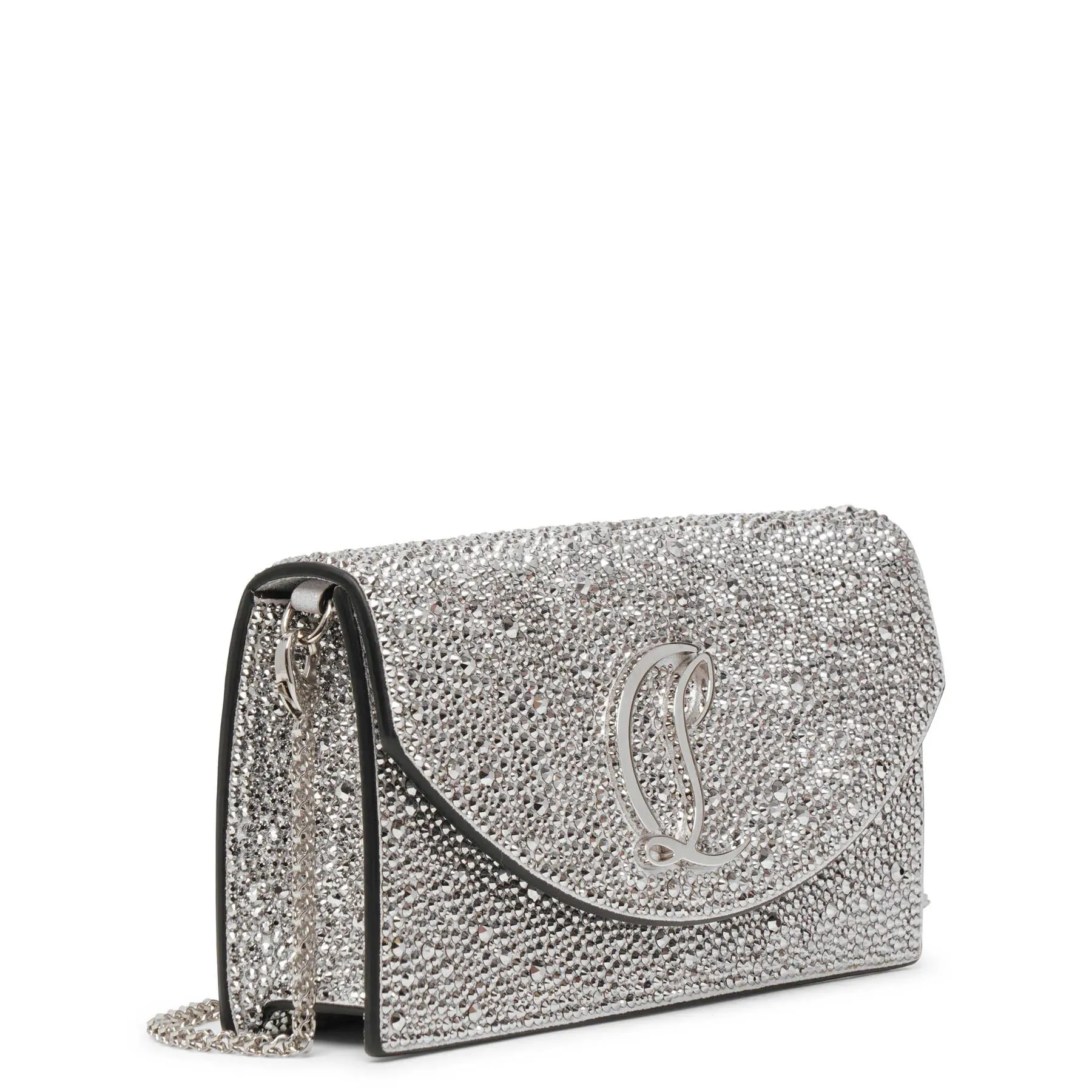 Loubi54 small silver crystal crossbody bag