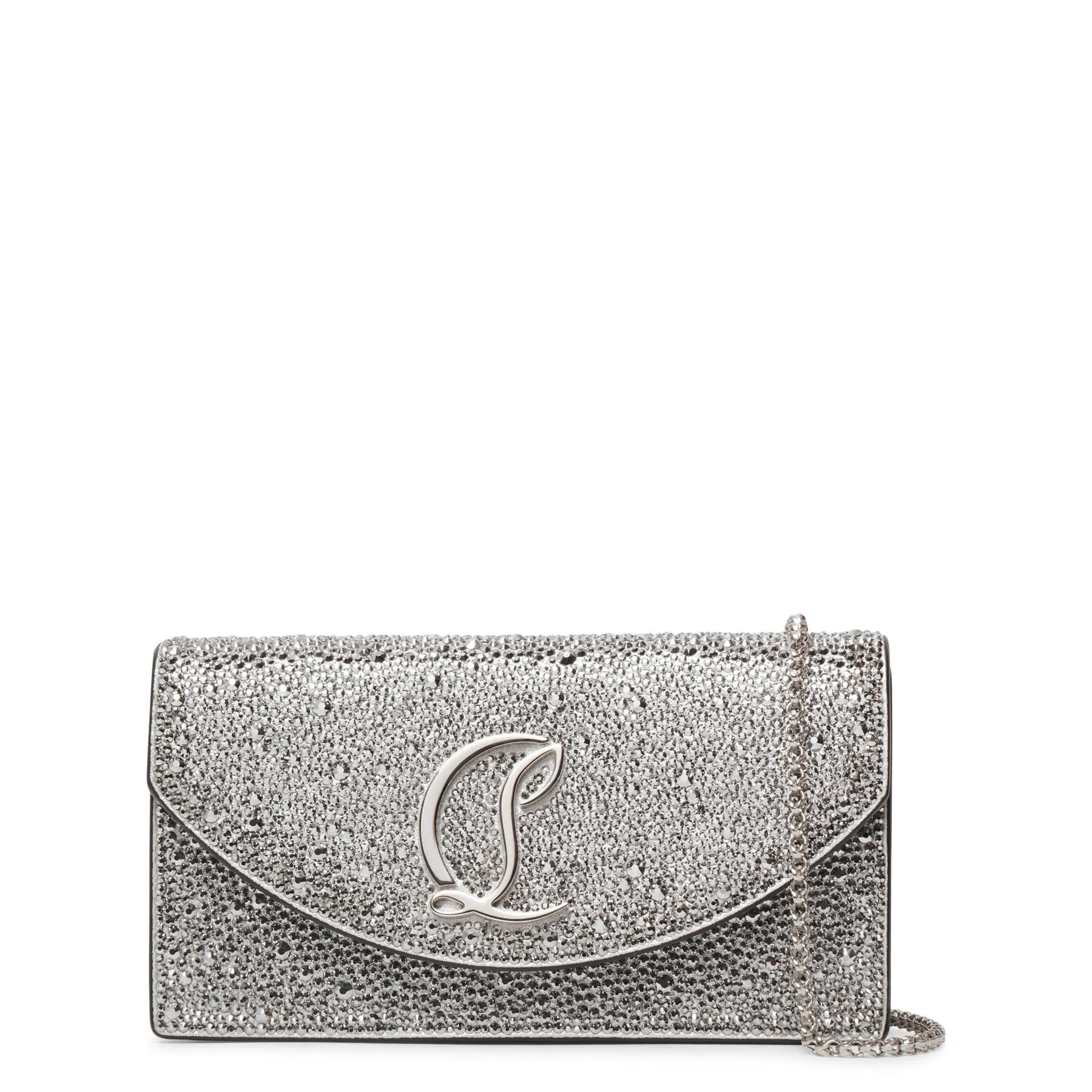 Loubi54 small silver crystal crossbody bag