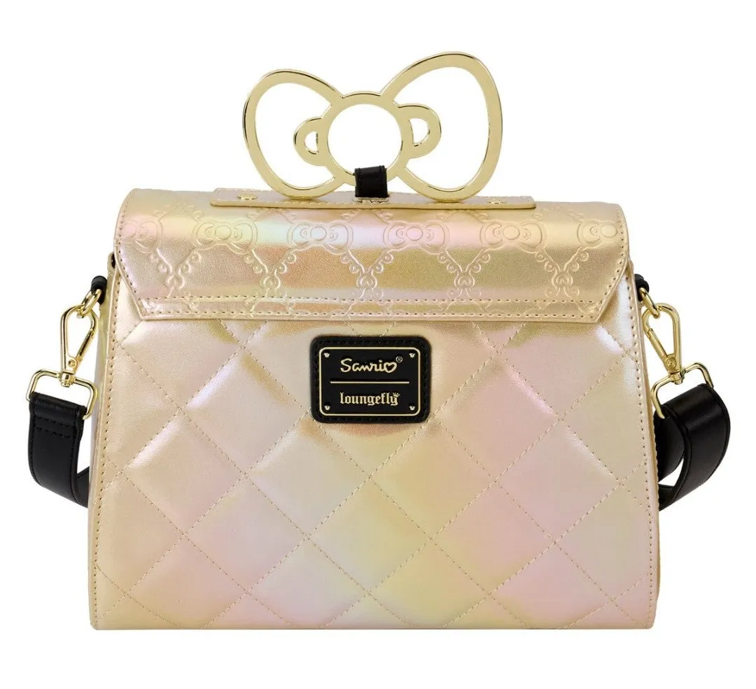 Loungefly Hello Kitty Pearl/Gold Iridescent 50th Anniversary Crossbody Bag