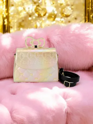 Loungefly Hello Kitty Pearl/Gold Iridescent 50th Anniversary Crossbody Bag