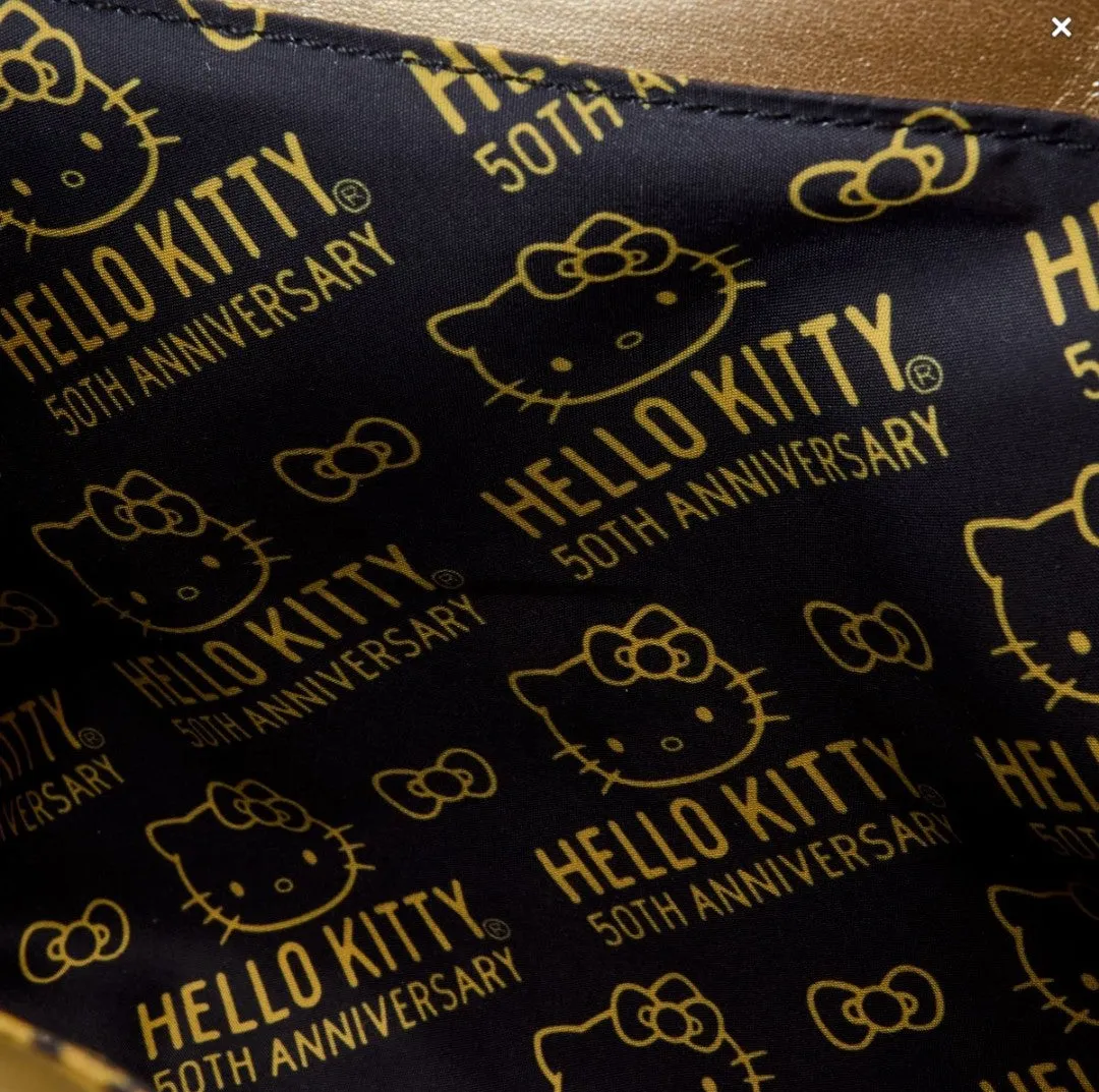 Loungefly Hello Kitty Pearl/Gold Iridescent 50th Anniversary Crossbody Bag