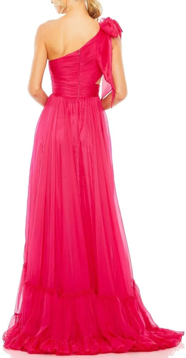 Mac Duggal Womens Chiffon Cut-Out Evening Dress