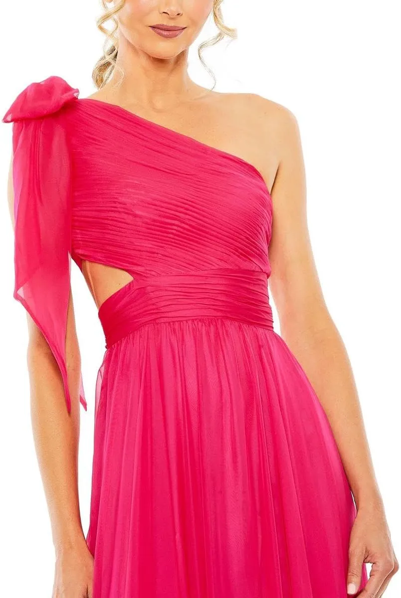 Mac Duggal Womens Chiffon Cut-Out Evening Dress
