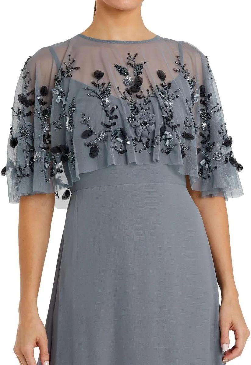 Mac Duggal Womens Chiffon Formal Evening Dress