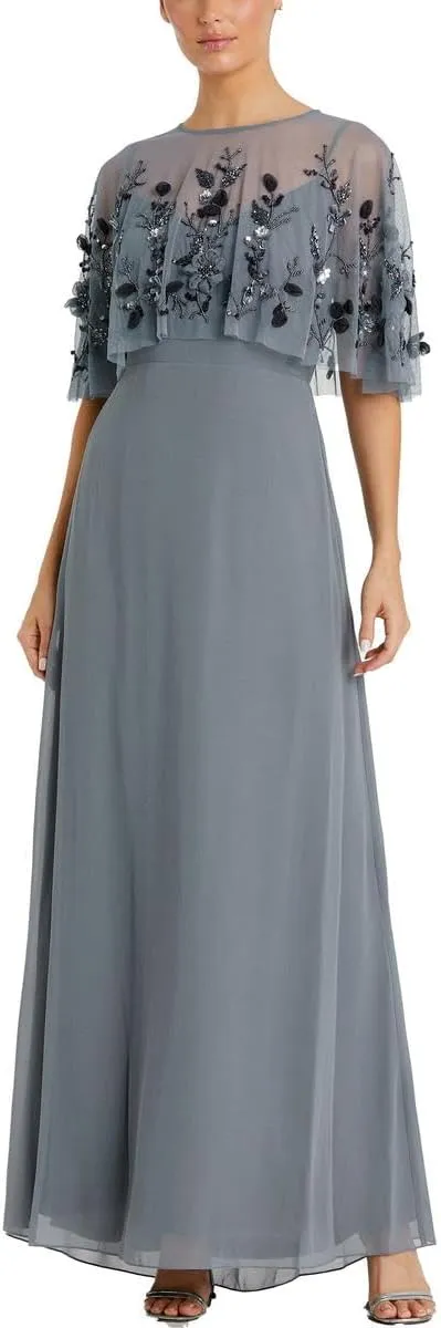Mac Duggal Womens Chiffon Formal Evening Dress