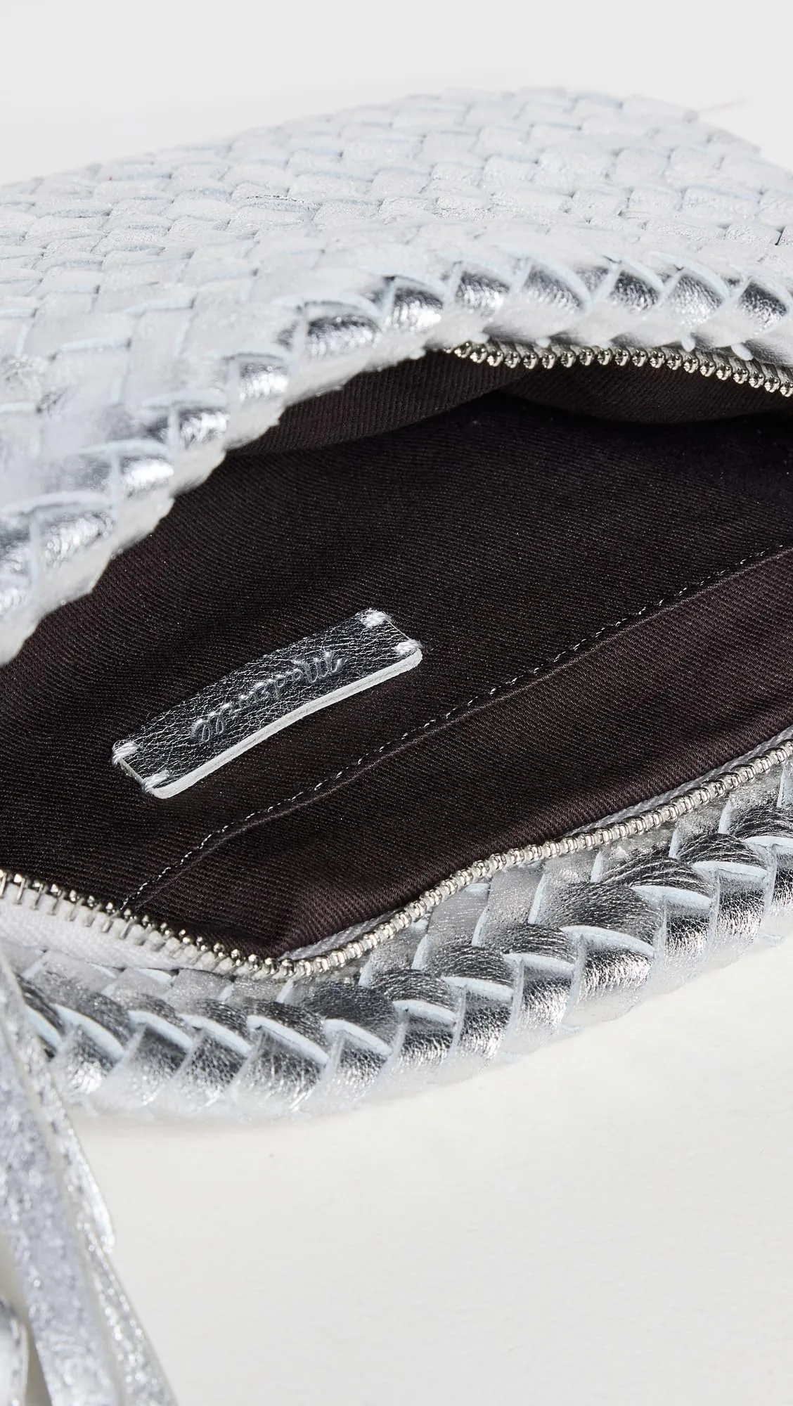 Madewell Women's The Puff Crossbody Bag in Woven Metallic Leather, Metallic, One Size