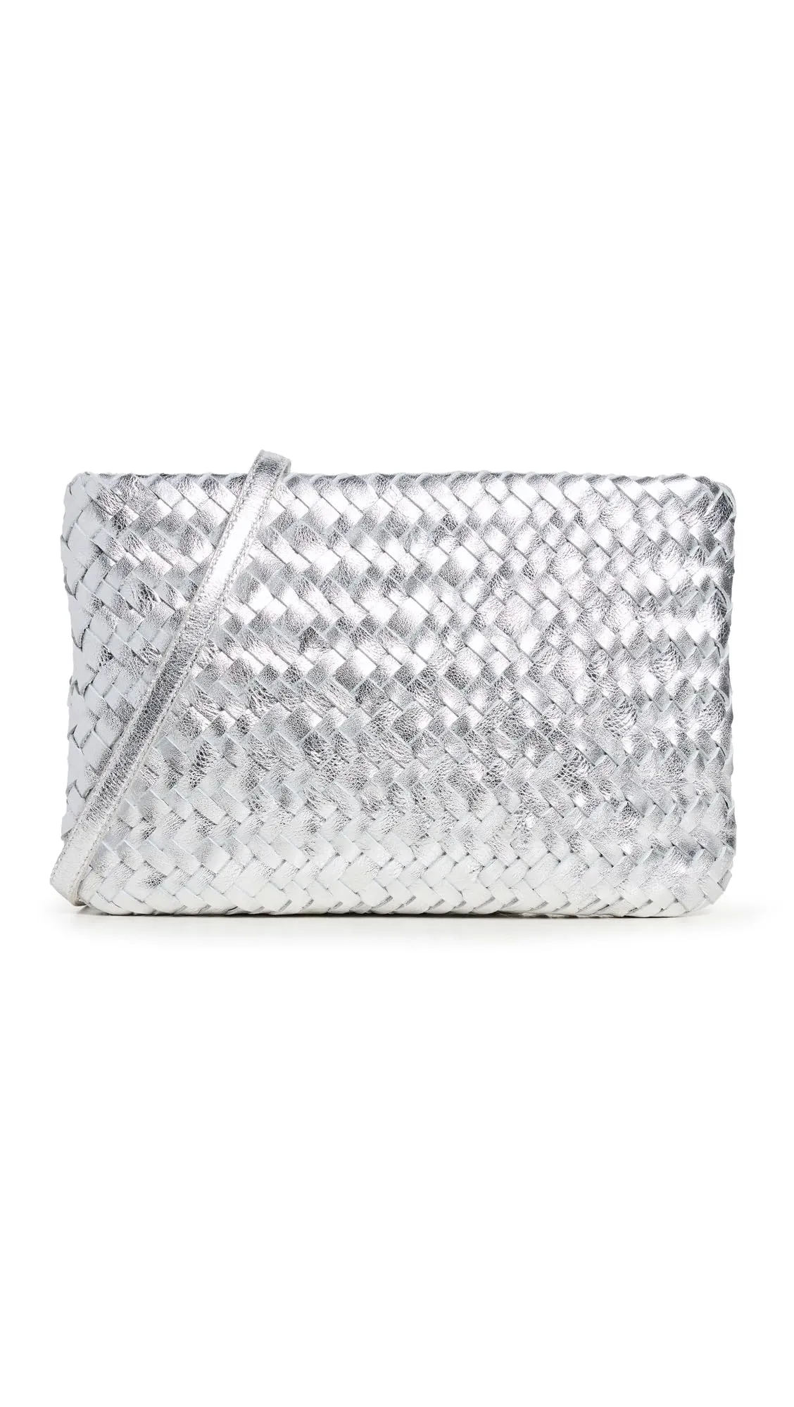 Madewell Women's The Puff Crossbody Bag in Woven Metallic Leather, Metallic, One Size