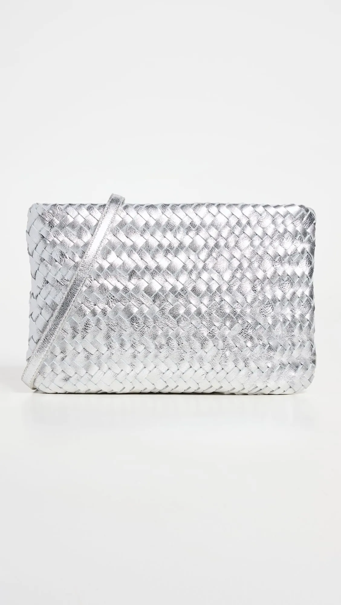 Madewell Women's The Puff Crossbody Bag in Woven Metallic Leather, Metallic, One Size