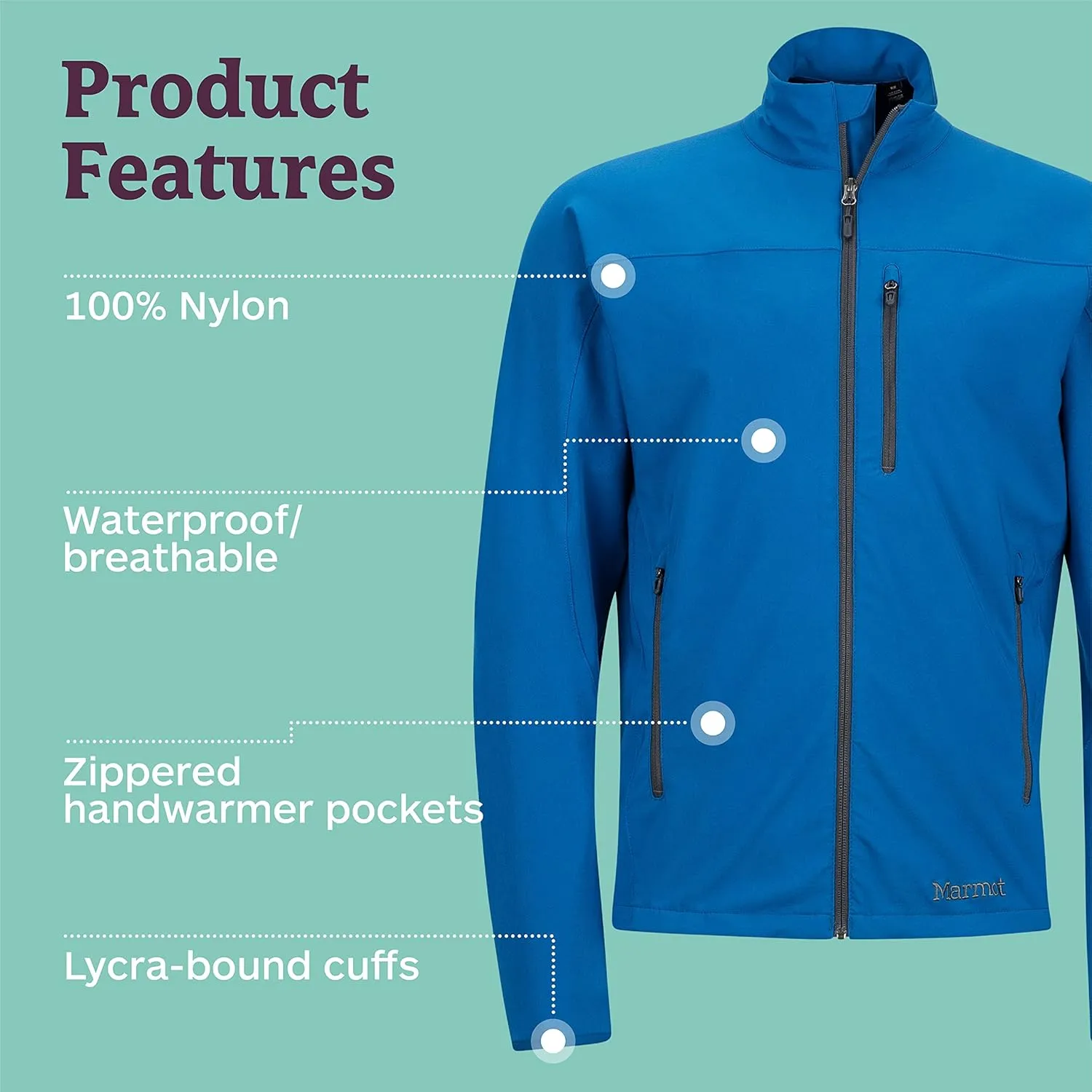 MARMOT Men's Tempo Jacket - Breathable, Water-Resistant Softshell