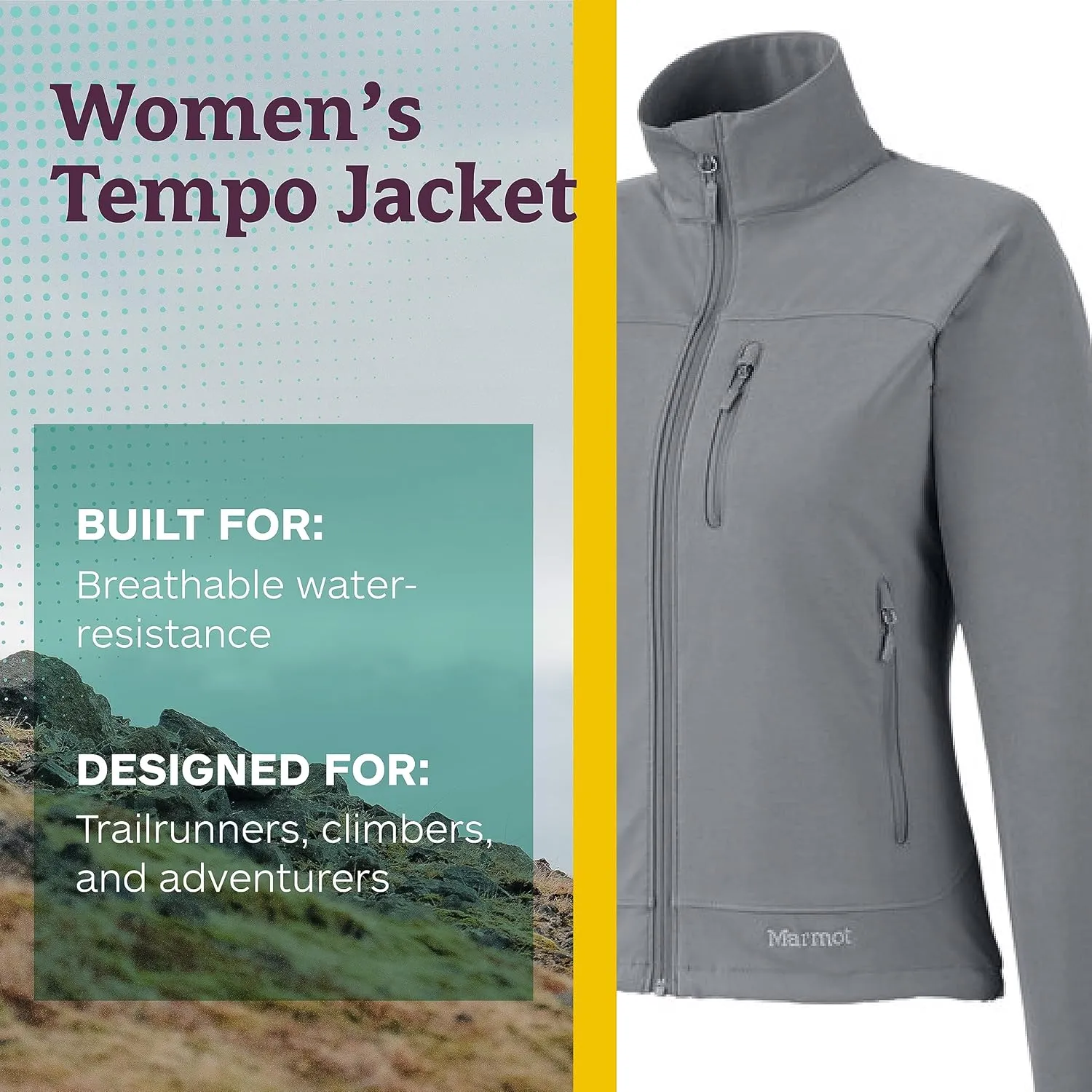 MARMOT Women's Tempo Jacket - Breathable, Water-Resistant Softshell