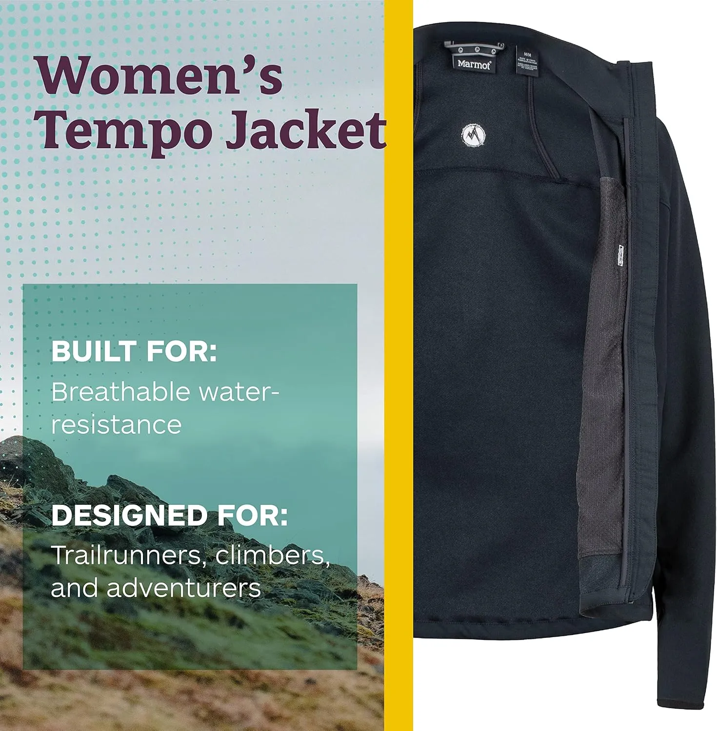 MARMOT Women's Tempo Jacket - Breathable, Water-Resistant Softshell