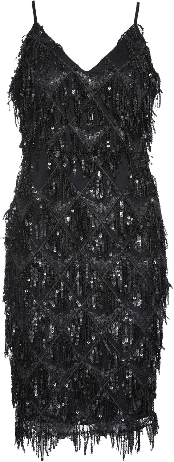 meilun Womens Sequin 1920s Flapper Dress Inspired Evening Party Dance Dress
