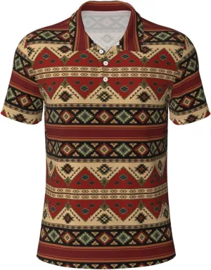 Mens Golf Shirt Moisture Wicking Quick-Dry Short Sleeve Casual 3 Button Polo Shirts for Men