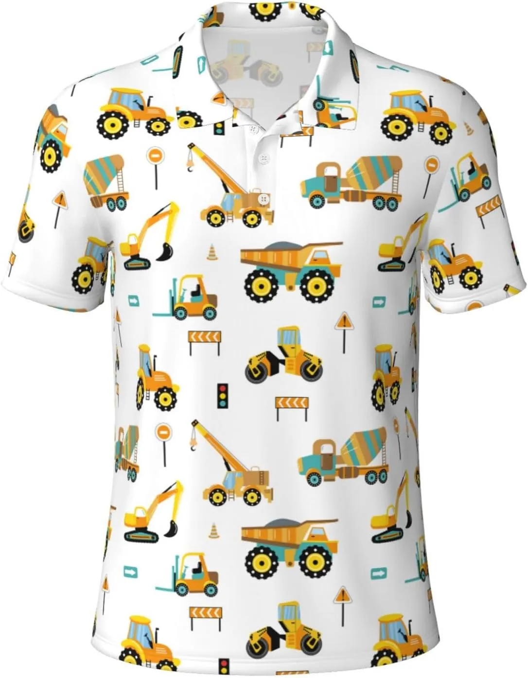 Mens Golf Shirt Moisture Wicking Quick-Dry Short Sleeve Casual 3 Button Polo Shirts for Men