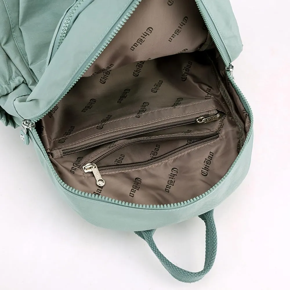 Mini Nylon Women Backpacks,11L Small Ladies backpacks Casual Lightweight Women Shopping Travel Daypack (Grey)