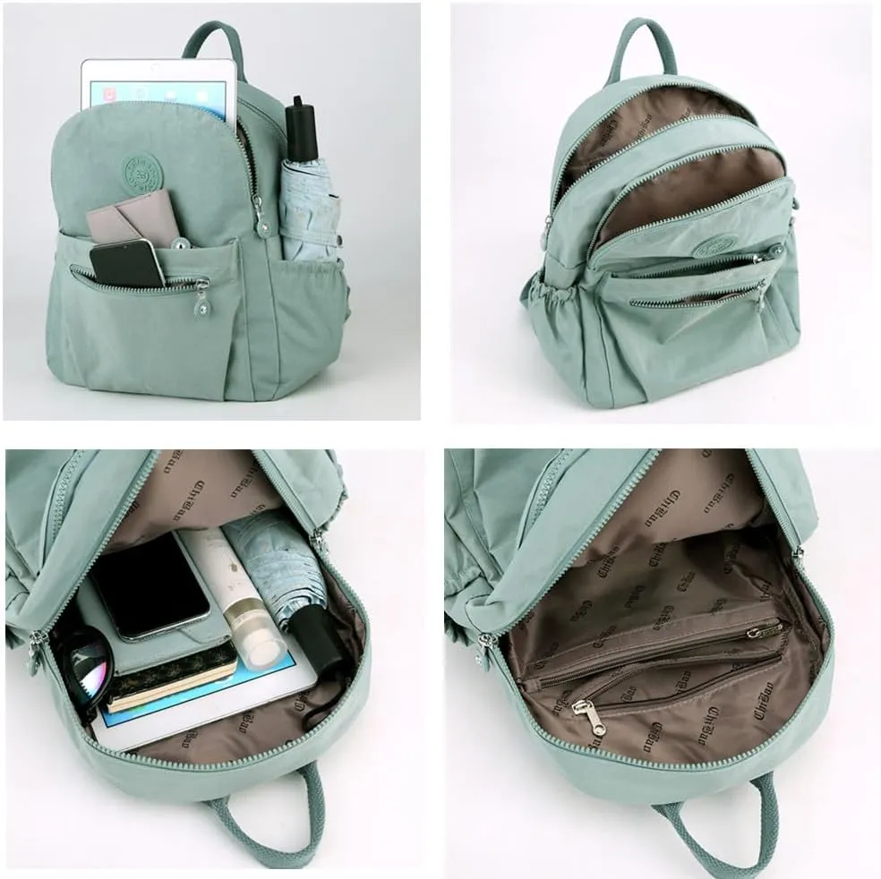 Mini Nylon Women Backpacks,11L Small Ladies backpacks Casual Lightweight Women Shopping Travel Daypack (Grey)