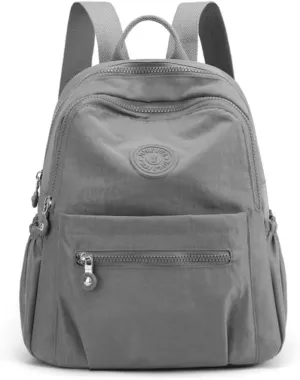 Mini Nylon Women Backpacks,11L Small Ladies backpacks Casual Lightweight Women Shopping Travel Daypack (Grey)