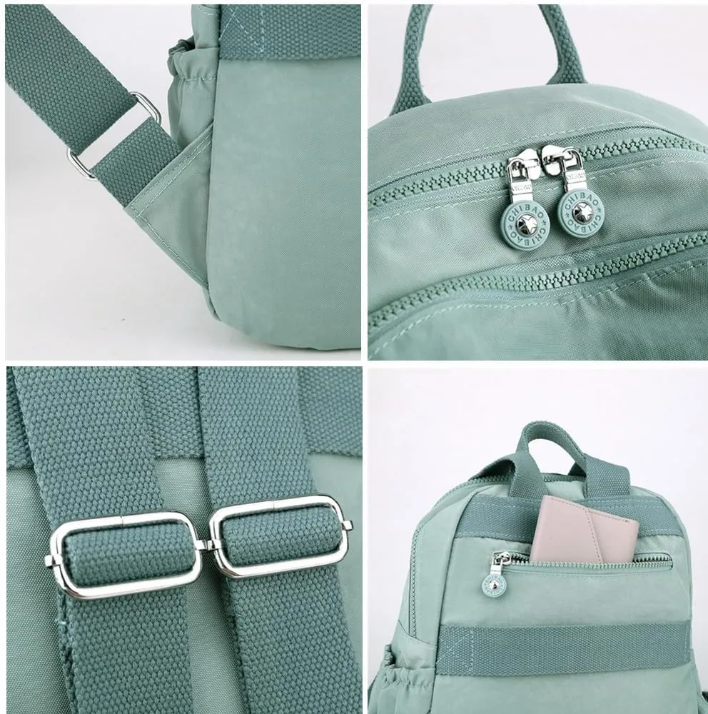 Mini Nylon Women Backpacks,11L Small Ladies backpacks Casual Lightweight Women Shopping Travel Daypack (Grey)