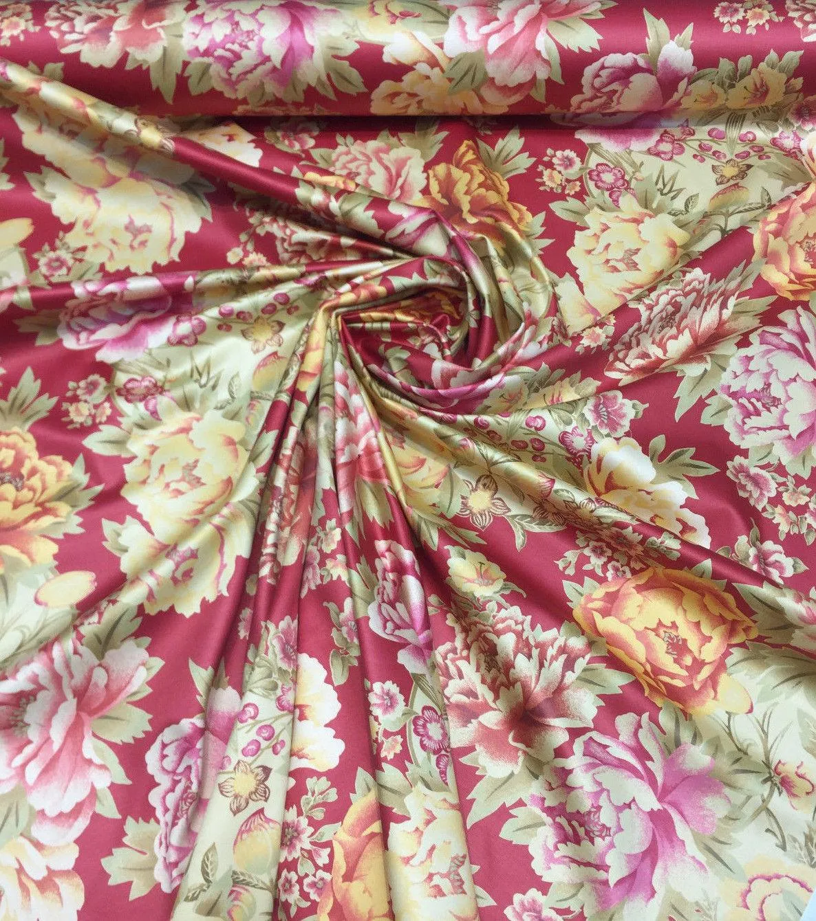 Mirabelle Scarlet  Drapery Cotton by Fabricut  Fabric by the yard