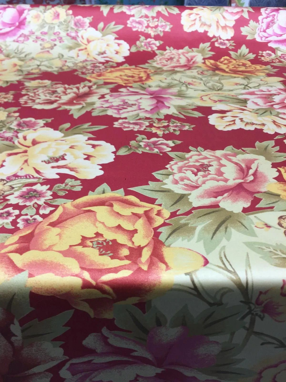 Mirabelle Scarlet  Drapery Cotton by Fabricut  Fabric by the yard