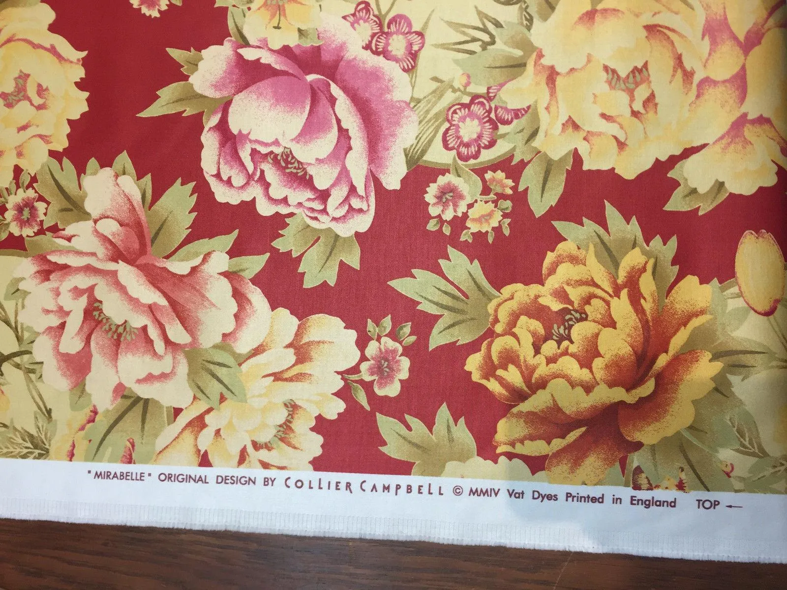 Mirabelle Scarlet  Drapery Cotton by Fabricut  Fabric by the yard