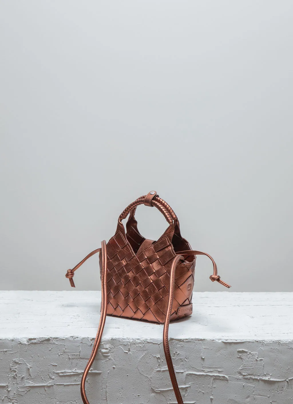 MISU MINI Copper Metallic Crossbody bag