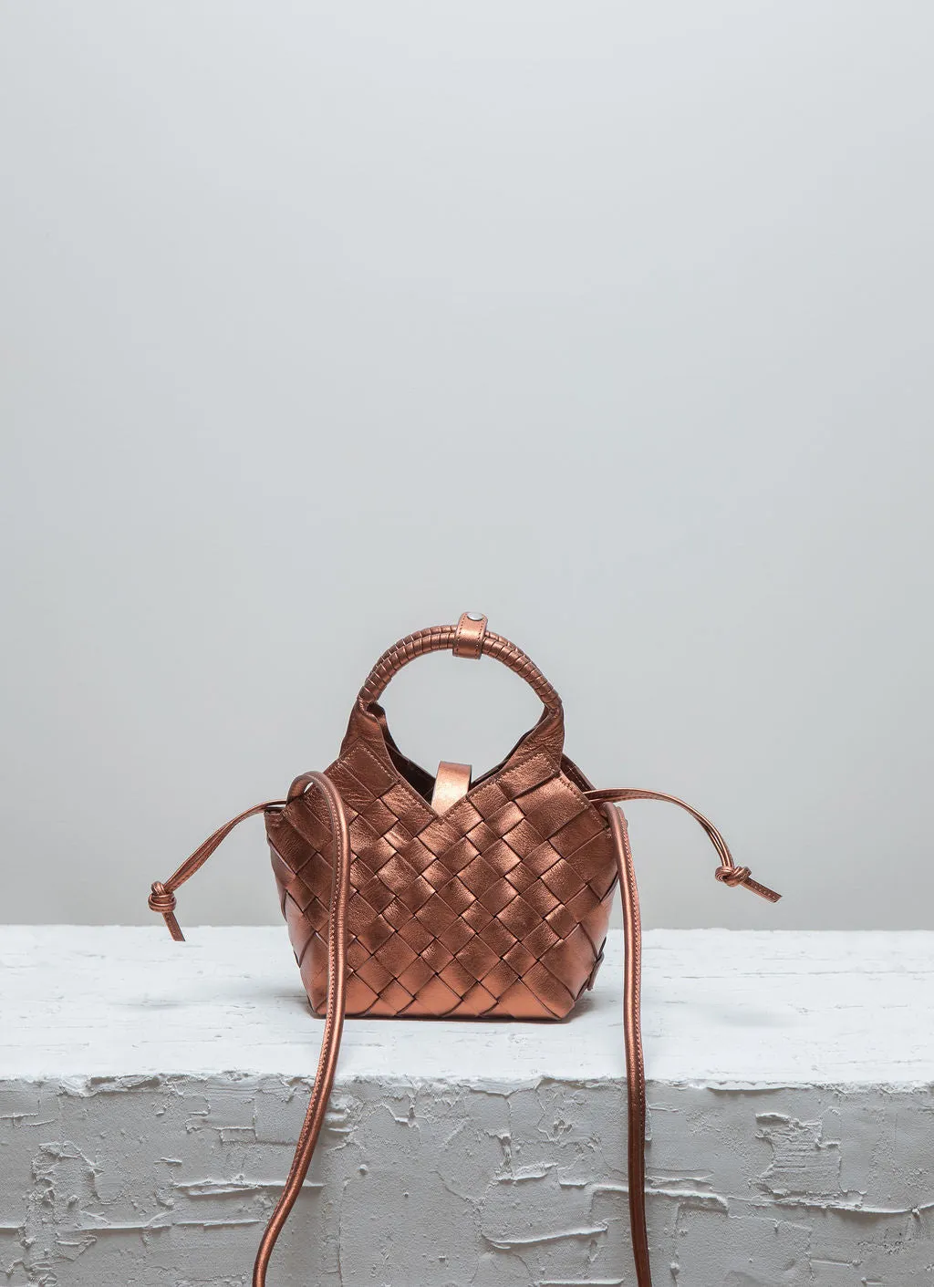 MISU MINI Copper Metallic Crossbody bag