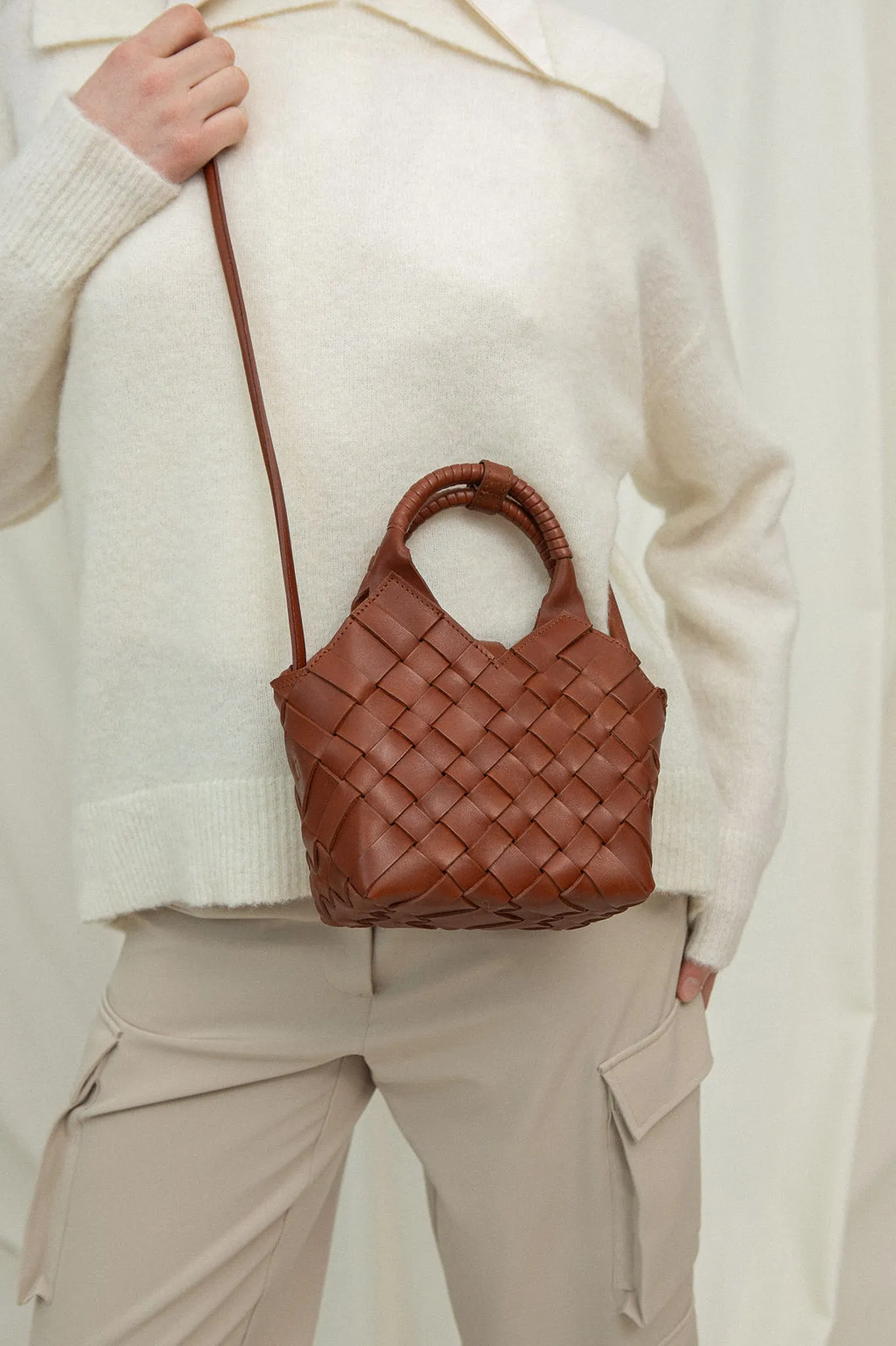 MISU MINI Copper Metallic Crossbody bag