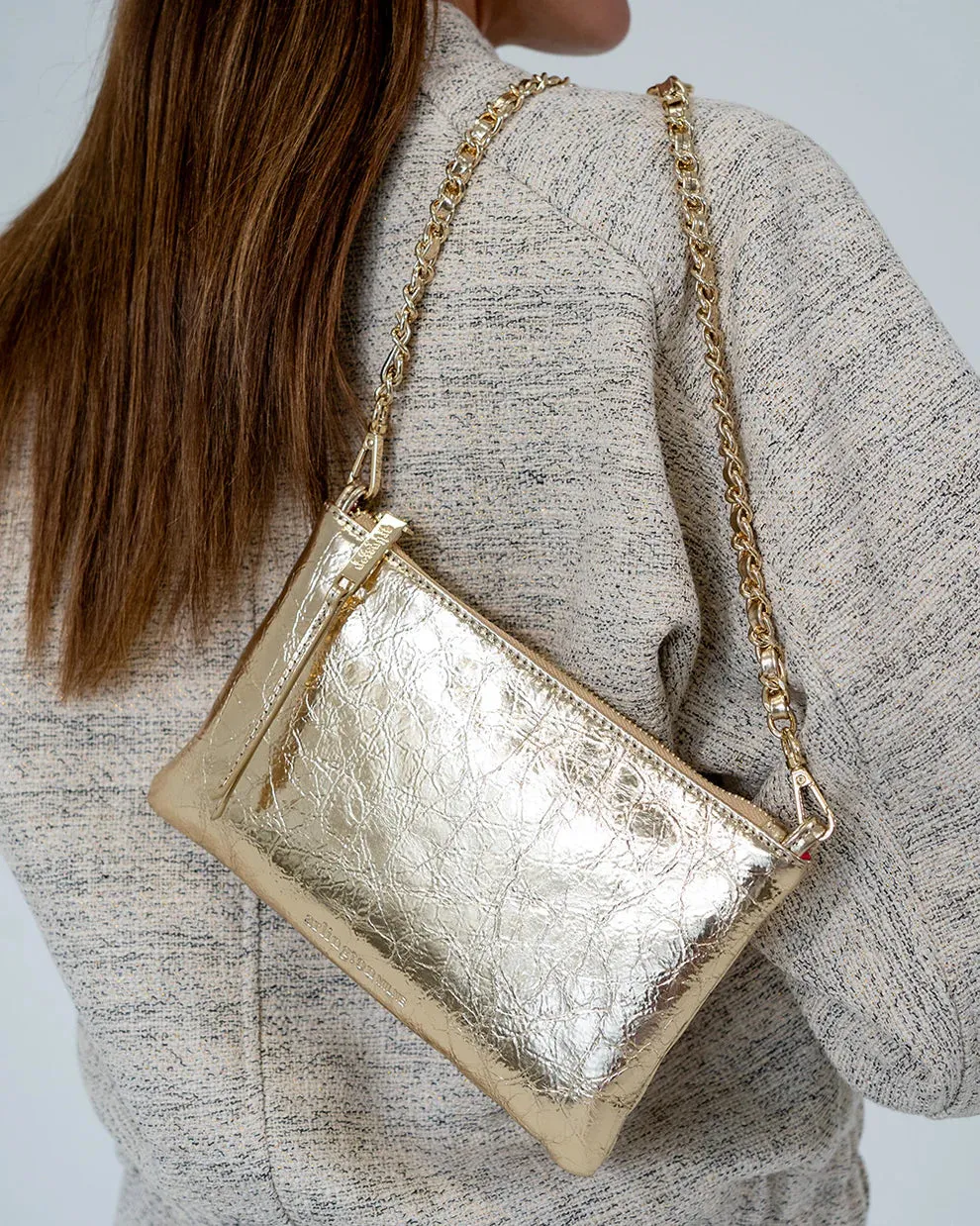 Molly Crossbody - Gold Crinkle