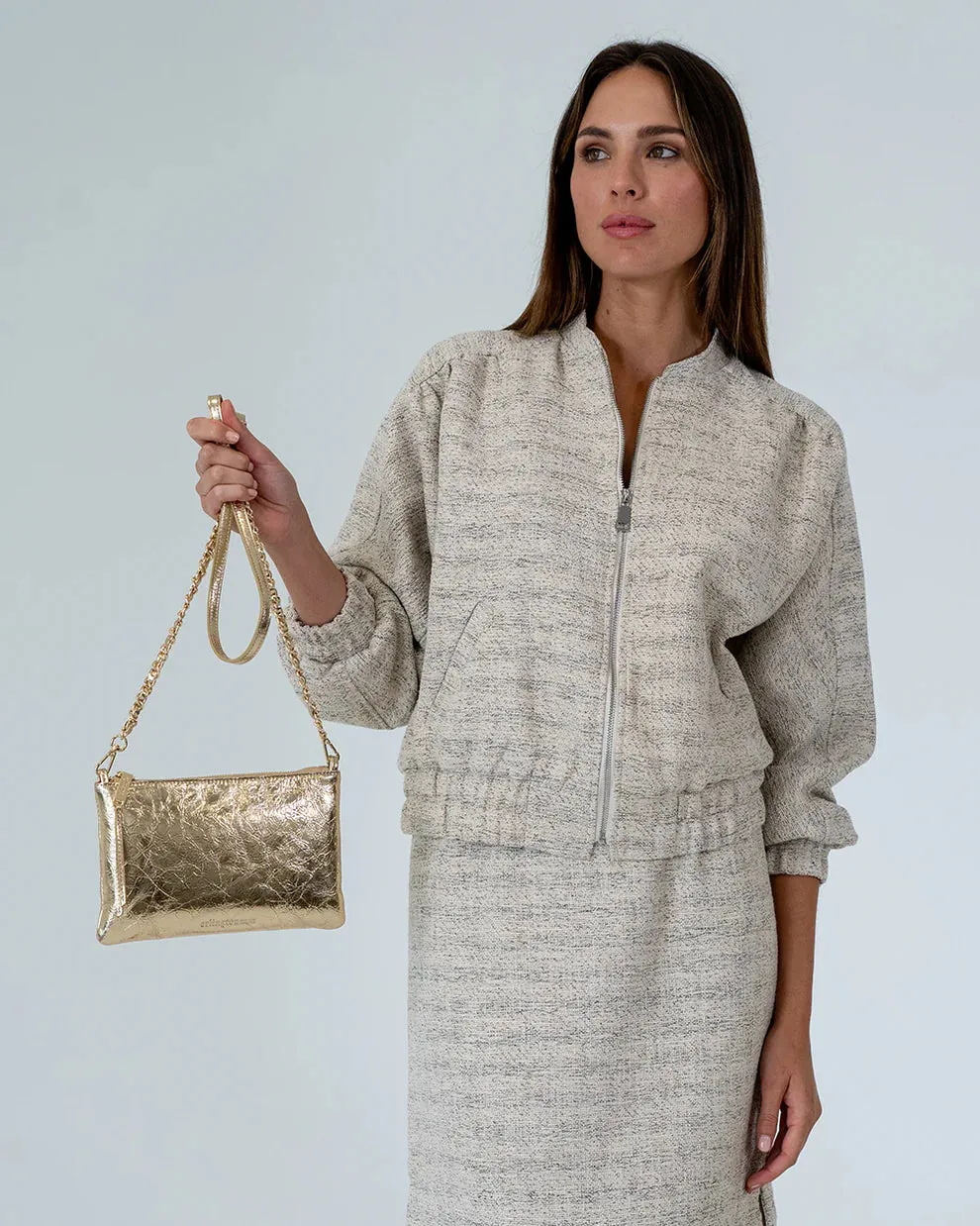 Molly Crossbody - Gold Crinkle