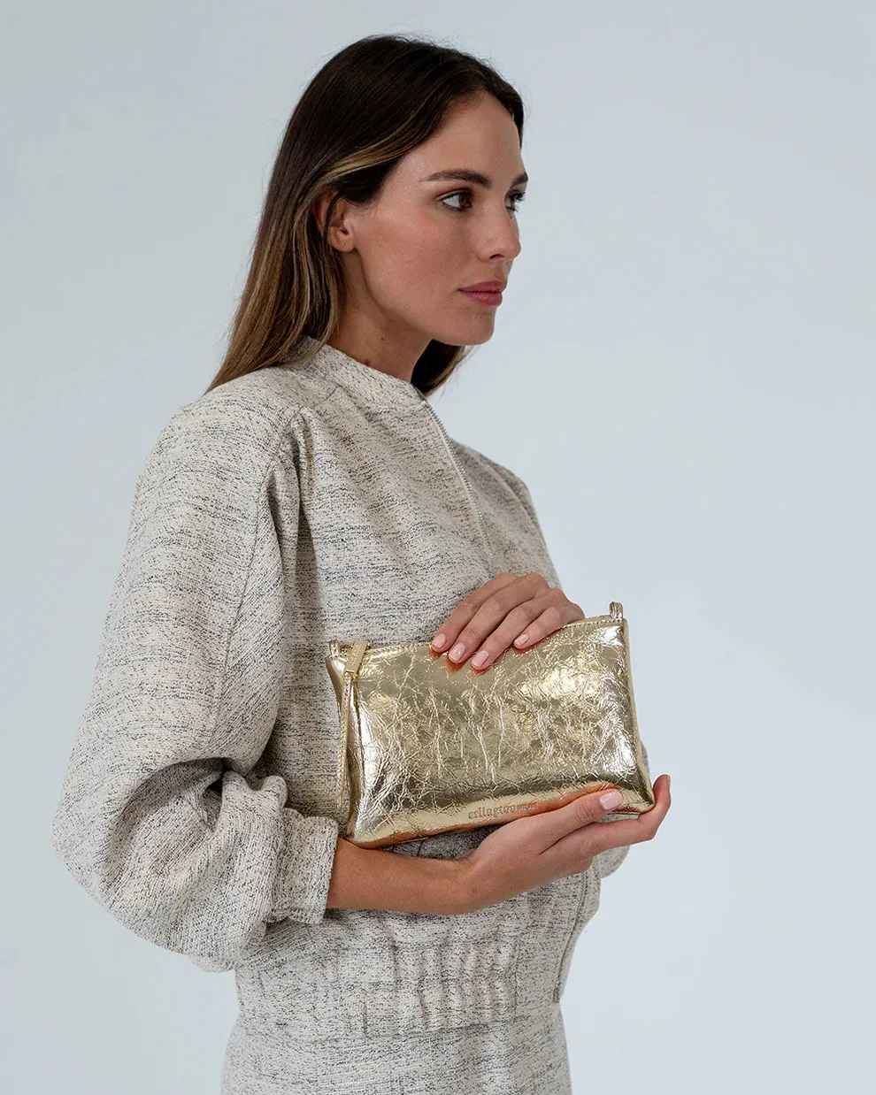 Molly Crossbody - Gold Crinkle