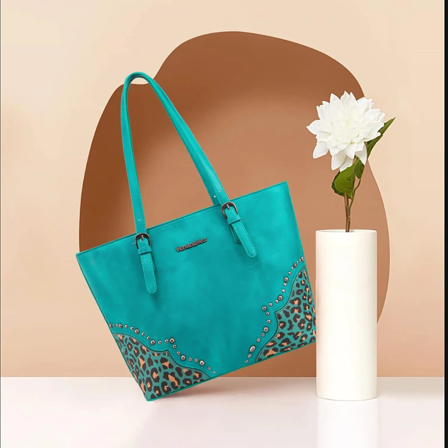Montana West Purses for Women Tote Bag 3Pcs Set Leopard Print Satchel Handbags