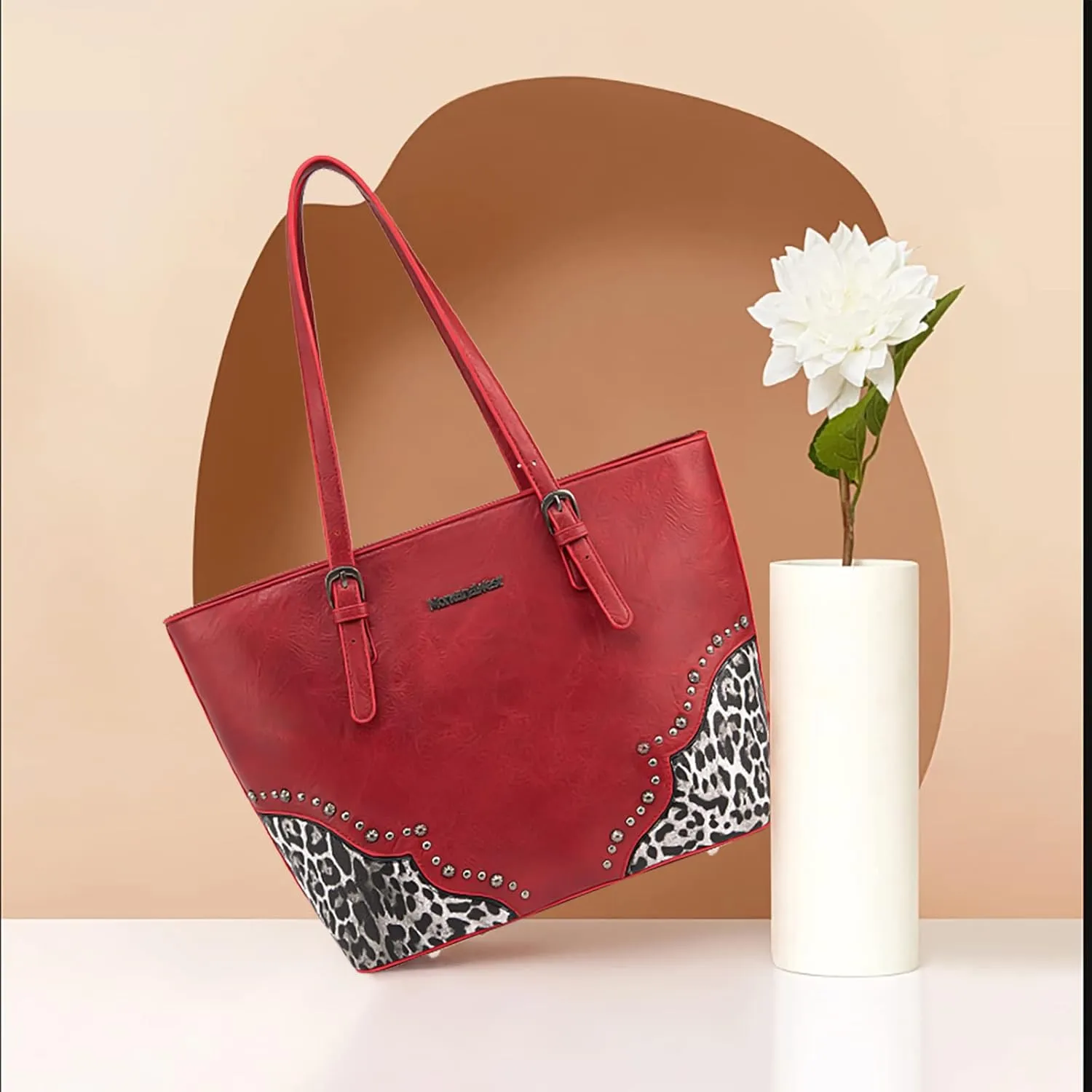 Montana West Purses for Women Tote Bag 3Pcs Set Leopard Print Satchel Handbags
