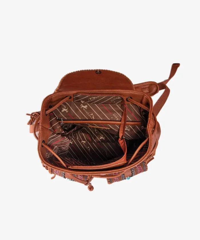 Montana West Vintage Floral Embroidered Collection Backpack - Coffee - MW12569110