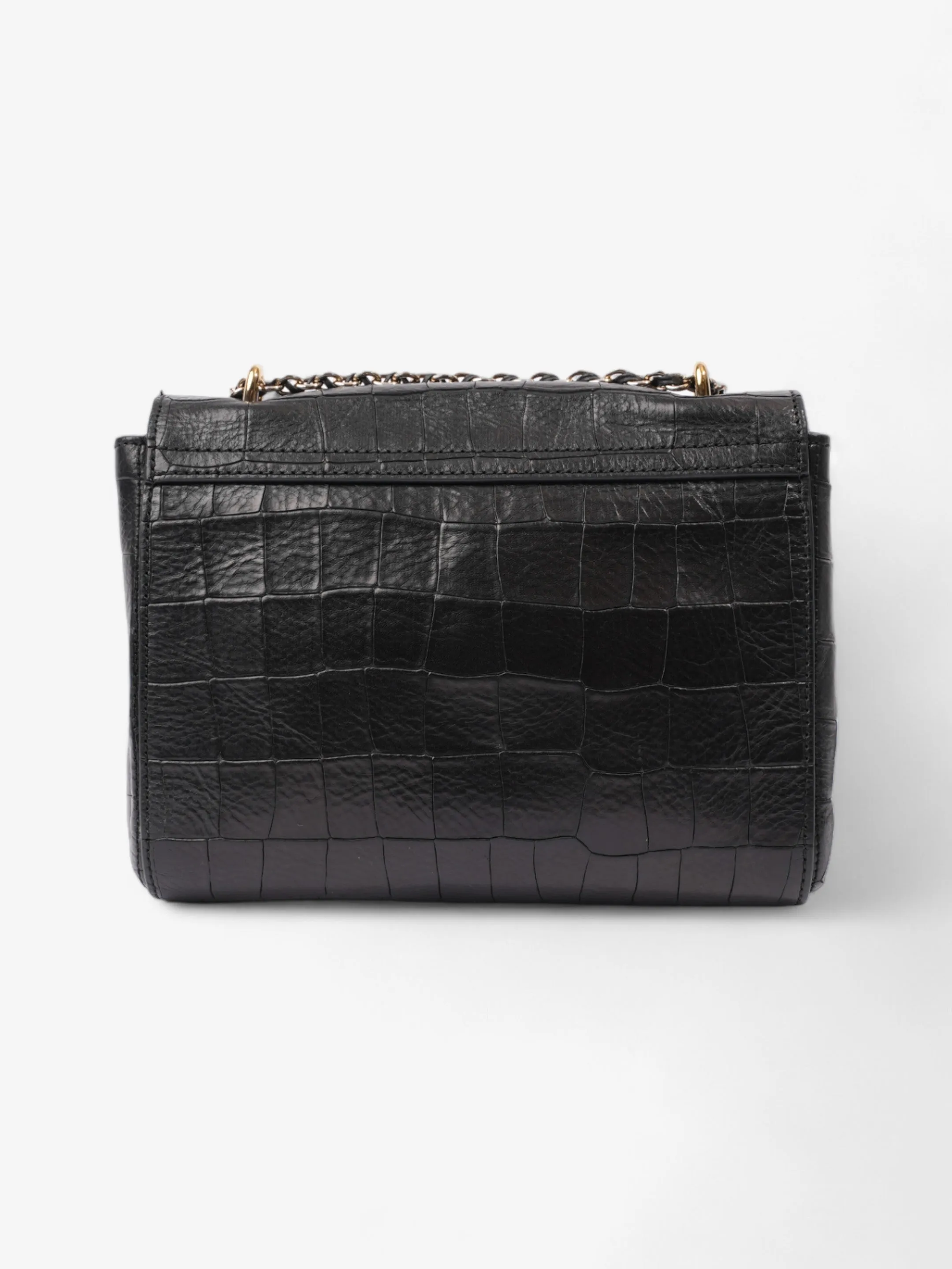 Mulberry Lily Black Embossed Leather Small