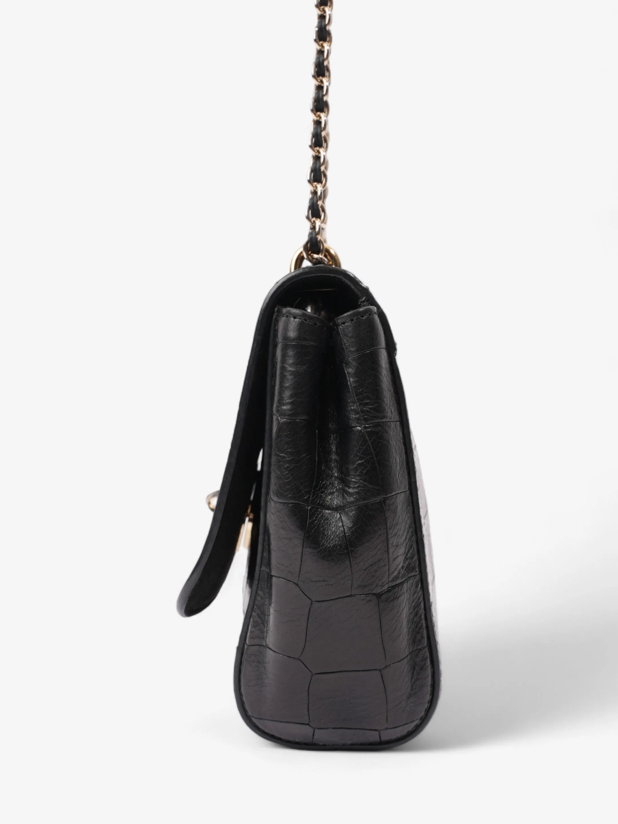 Mulberry Lily Black Embossed Leather Small