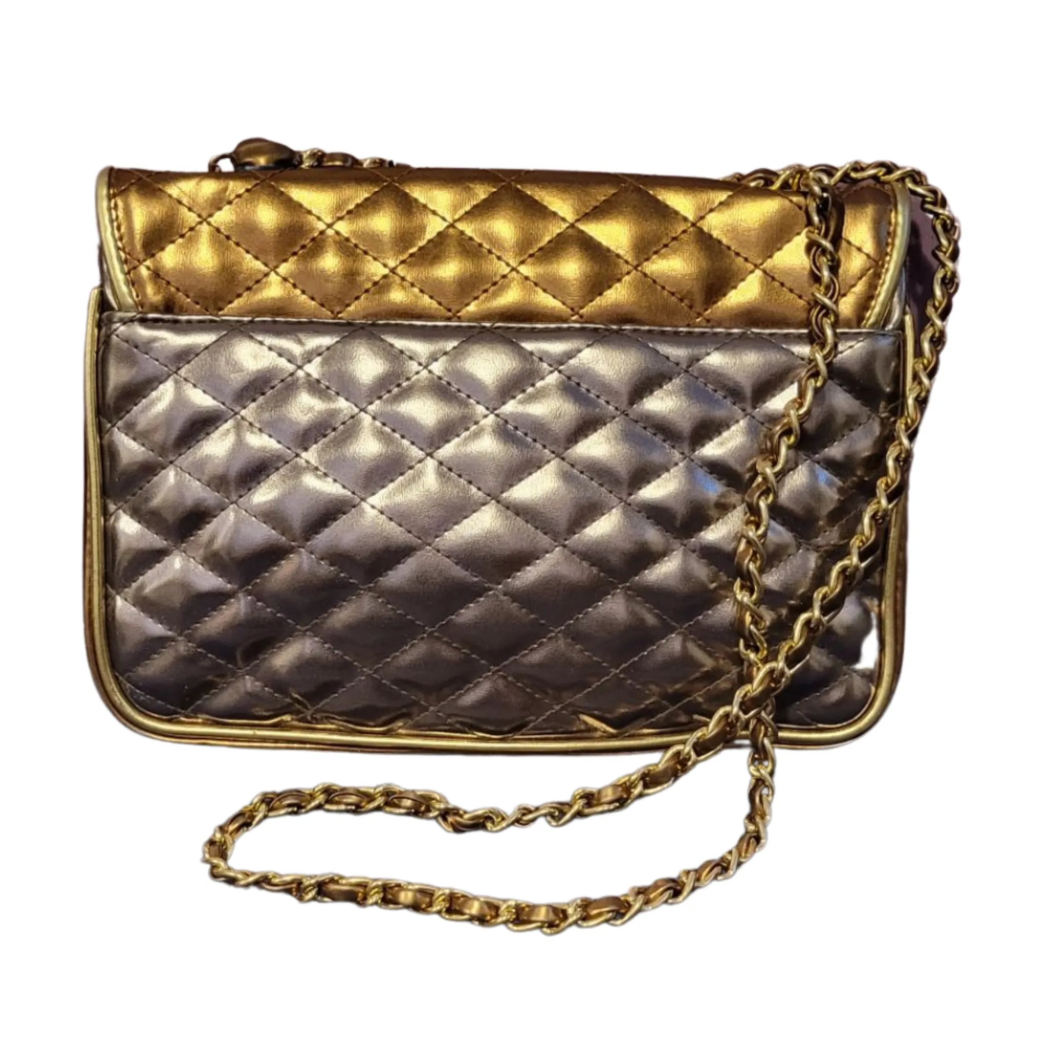 Multi Metallic Quilted Crossbody Bag