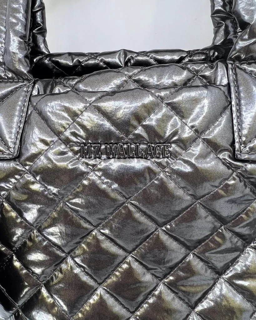 MZ WALLACE METALLIC METRO TOTE DELUXE BAG