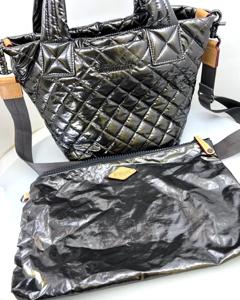MZ WALLACE METALLIC METRO TOTE DELUXE BAG