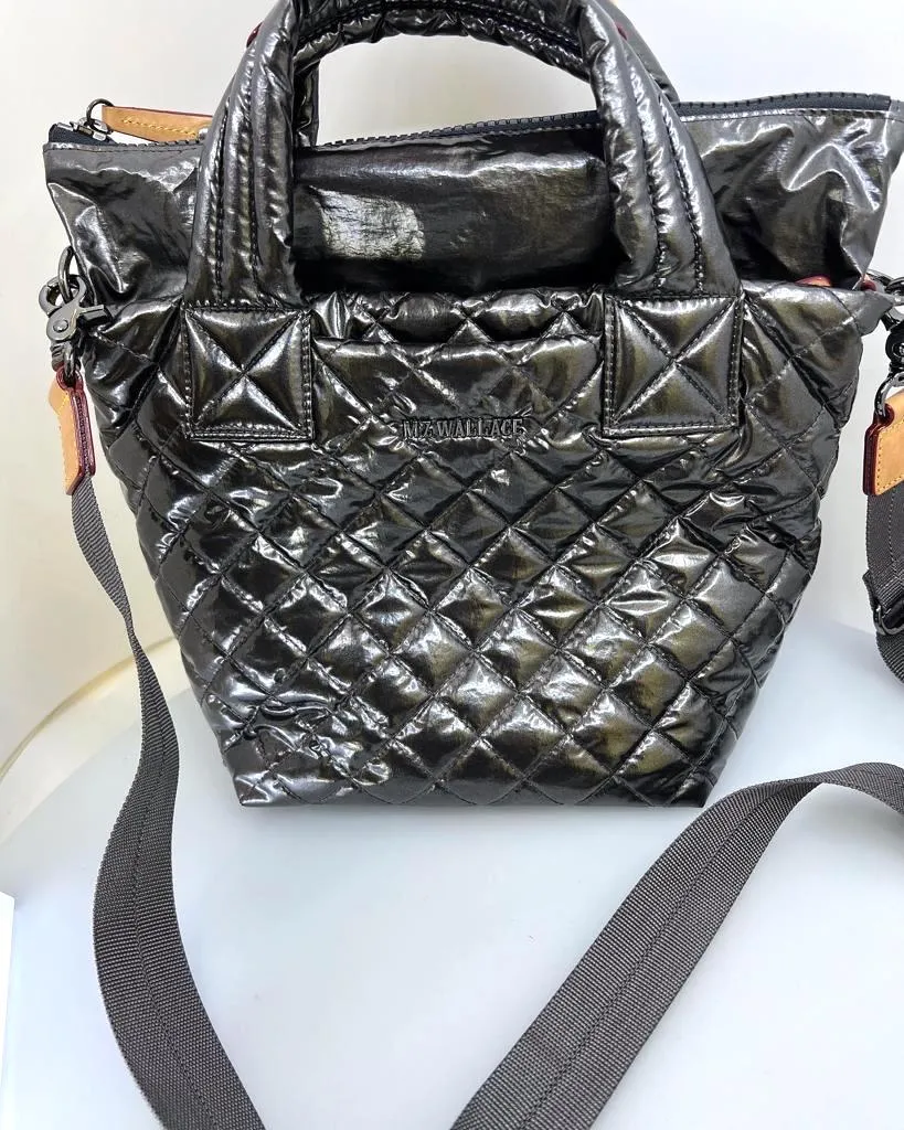 MZ WALLACE METALLIC METRO TOTE DELUXE BAG