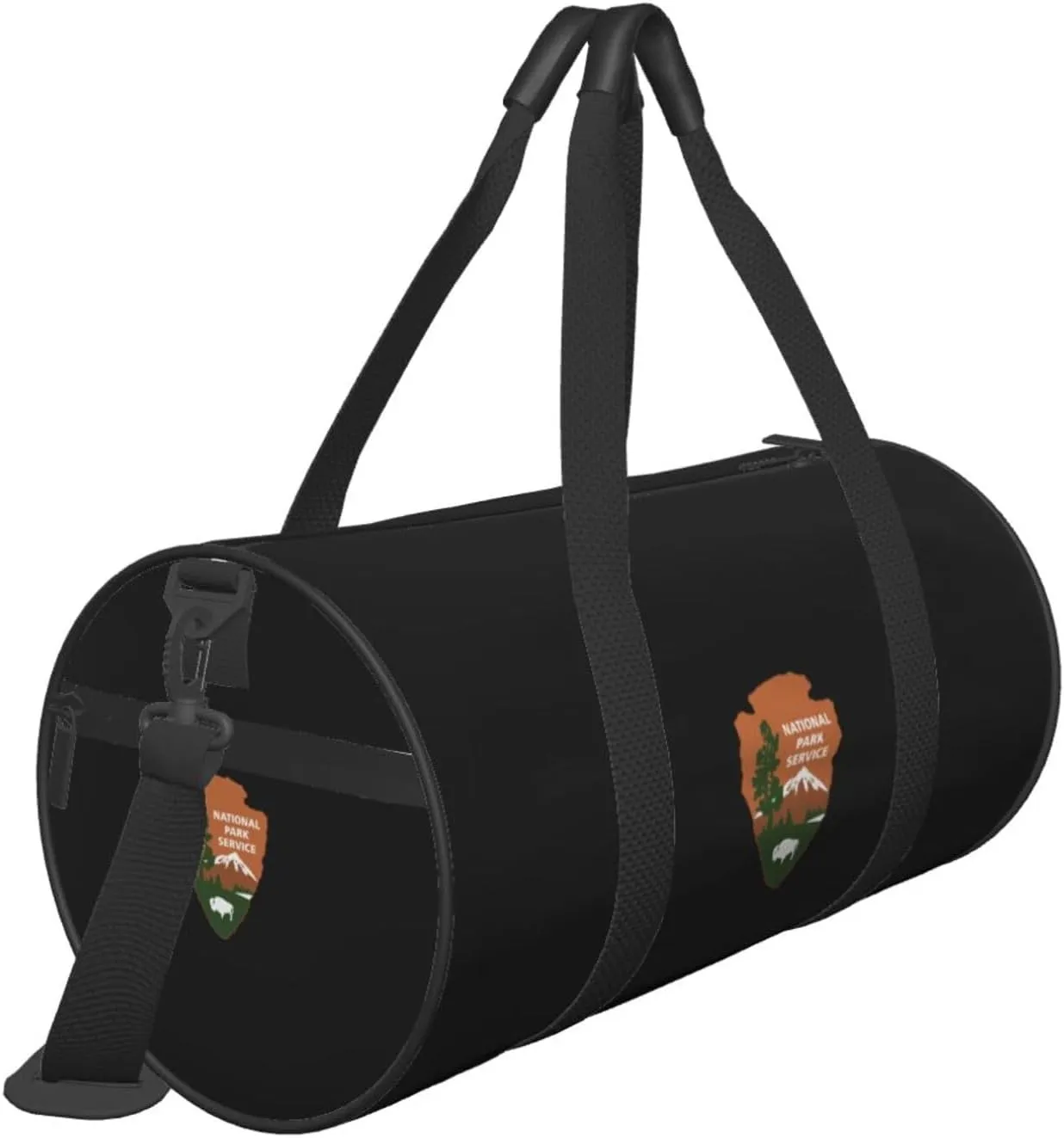 National Park Service Travel Luggage Duffel Bag Sports Rolling Foldable Duffel Bag, Black