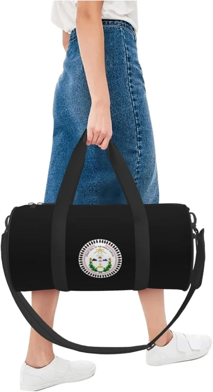 Navajo Nation Travel Luggage Duffel Bag Sports Rolling Foldable Duffel Bag, Black
