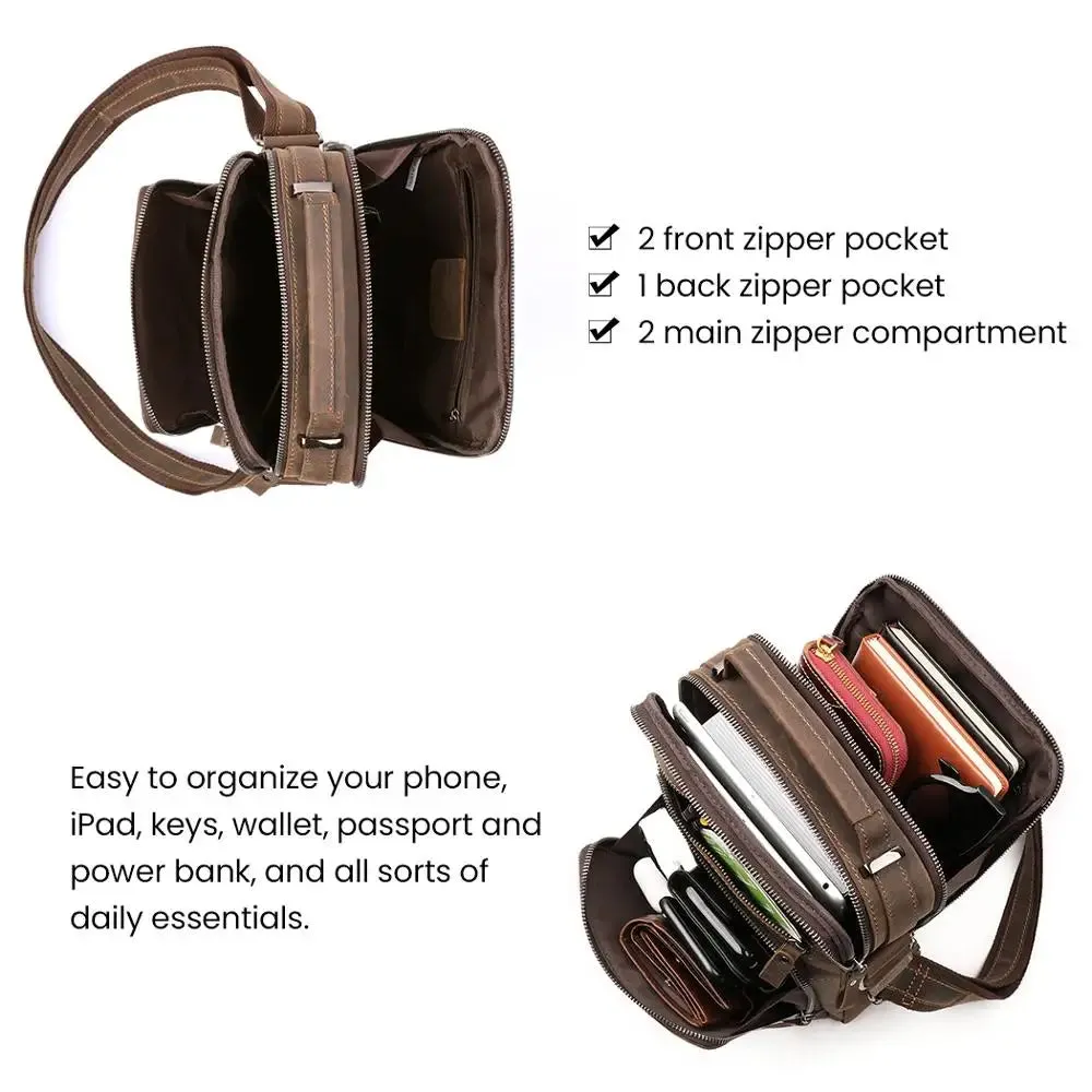 New Vintage genuine leather handbags for men
