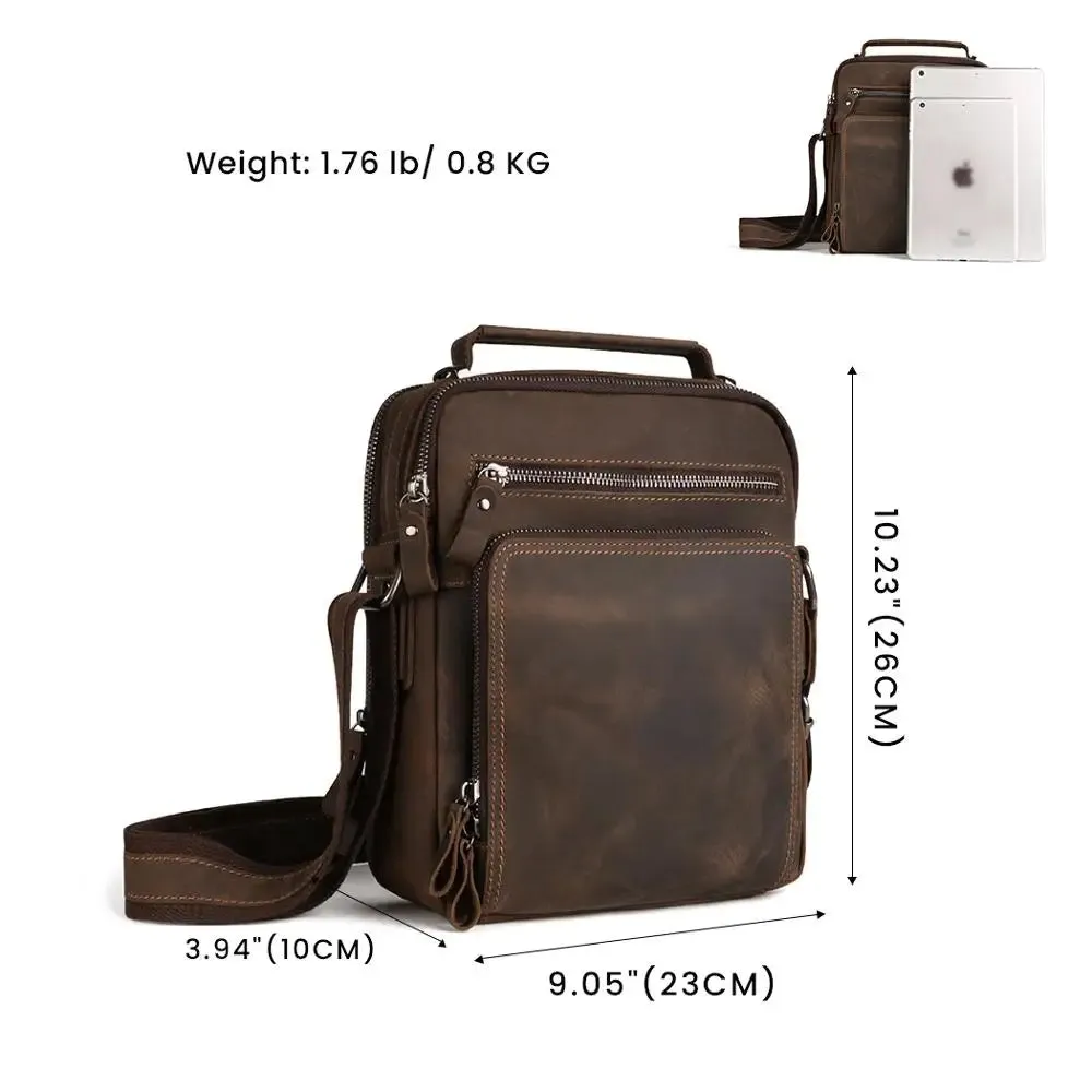 New Vintage genuine leather handbags for men