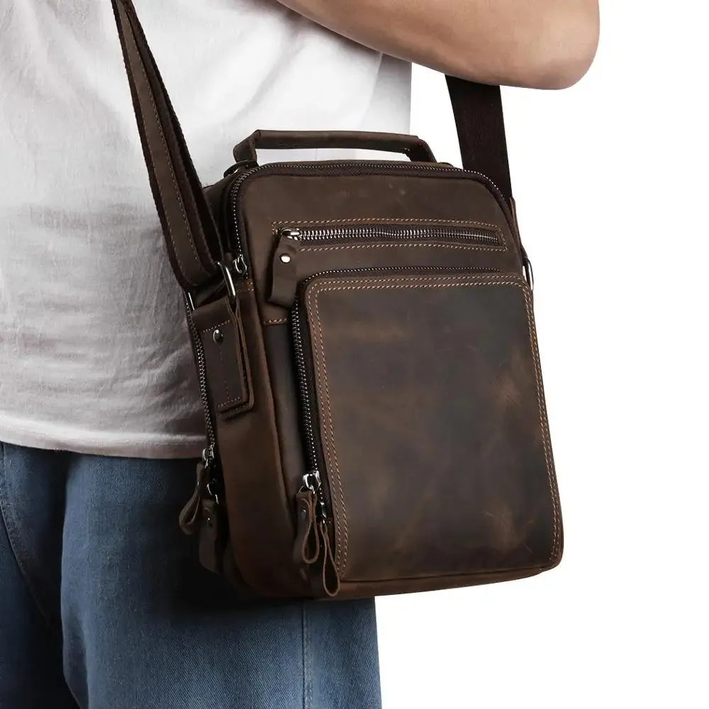 New Vintage genuine leather handbags for men