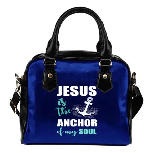 NP Jesus Is The Anchor Leather Shoulder Handbag