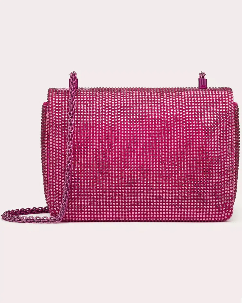 One Stud Rhinestone Small Crossbody Bag in Pink PP