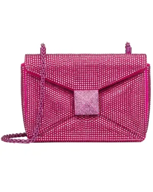 One Stud Rhinestone Small Crossbody Bag in Pink PP