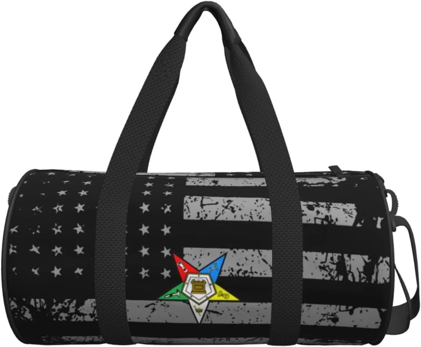 Order Of The Eastern Star Nursling Travel Luggage Duffel Bag Sports Rolling Foldable Duffel Bag, Black